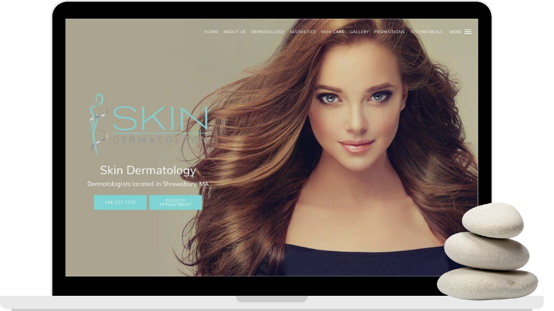 skin care website example