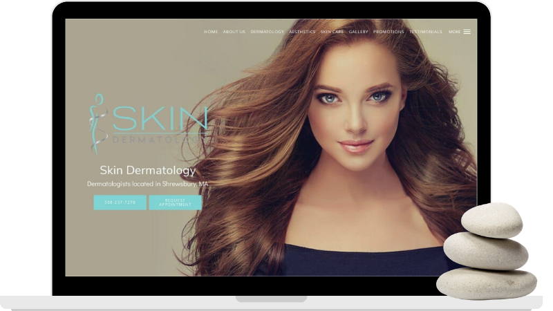 skin care website example