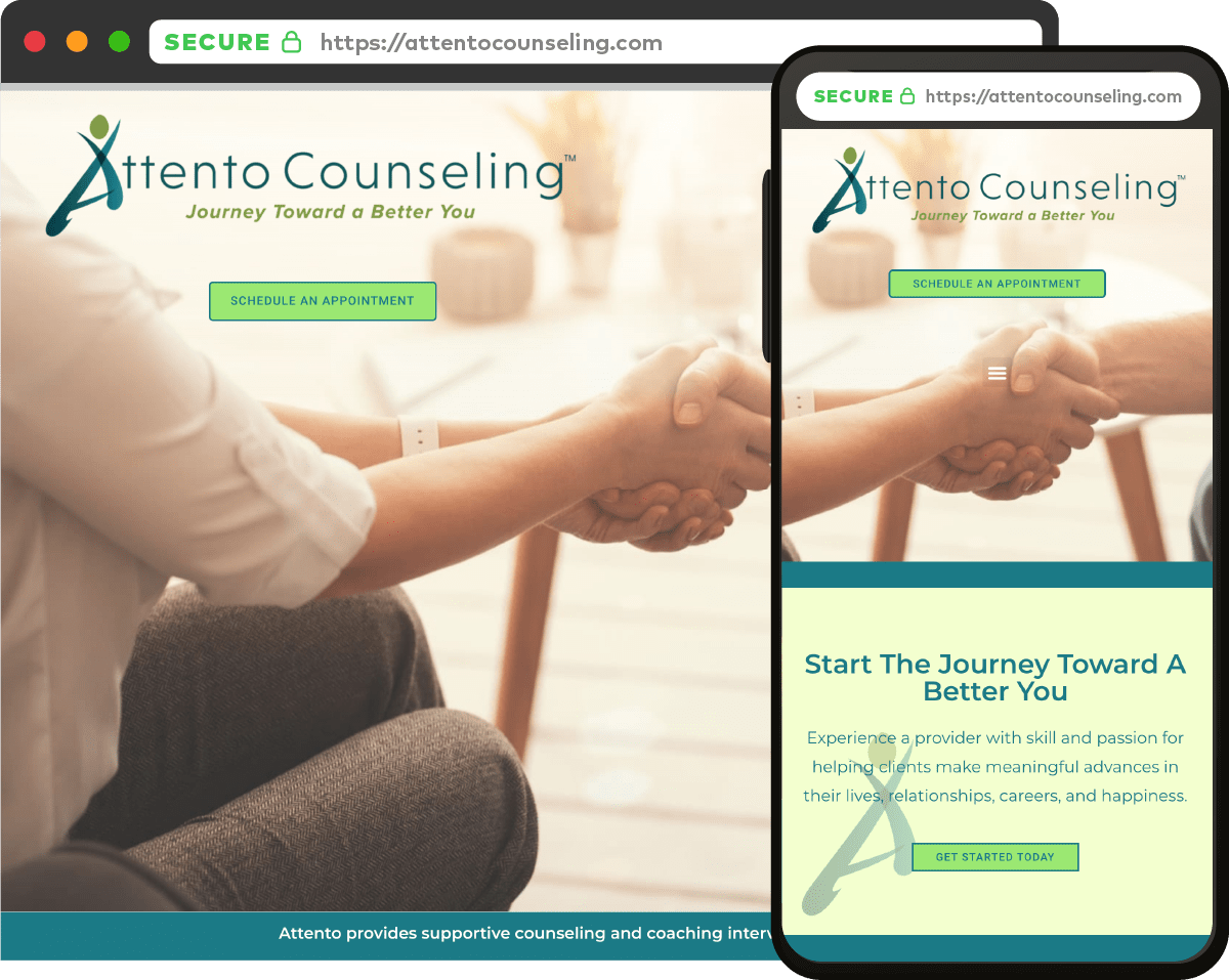 Attento Counseling Website Devices