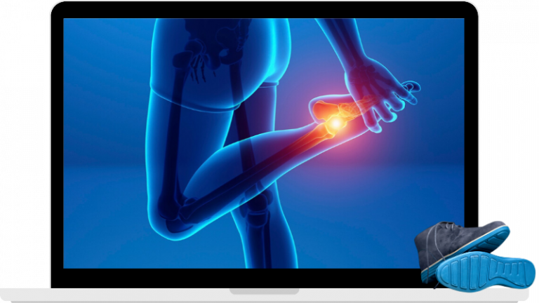 Example of best medical website for doctors image of person with pain in her foot