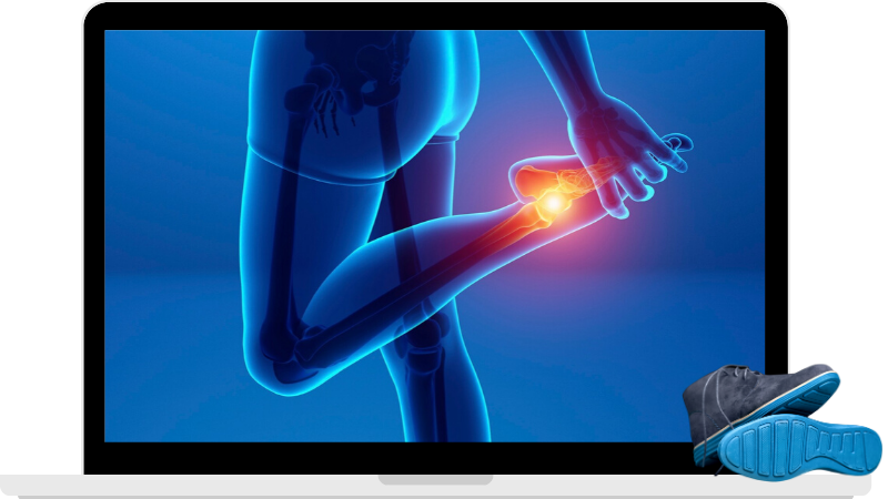 Example of best medical website for doctors image of person with pain in her foot