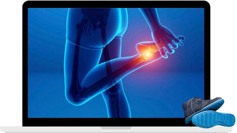 Example of best medical website for doctors image of person with pain in her foot