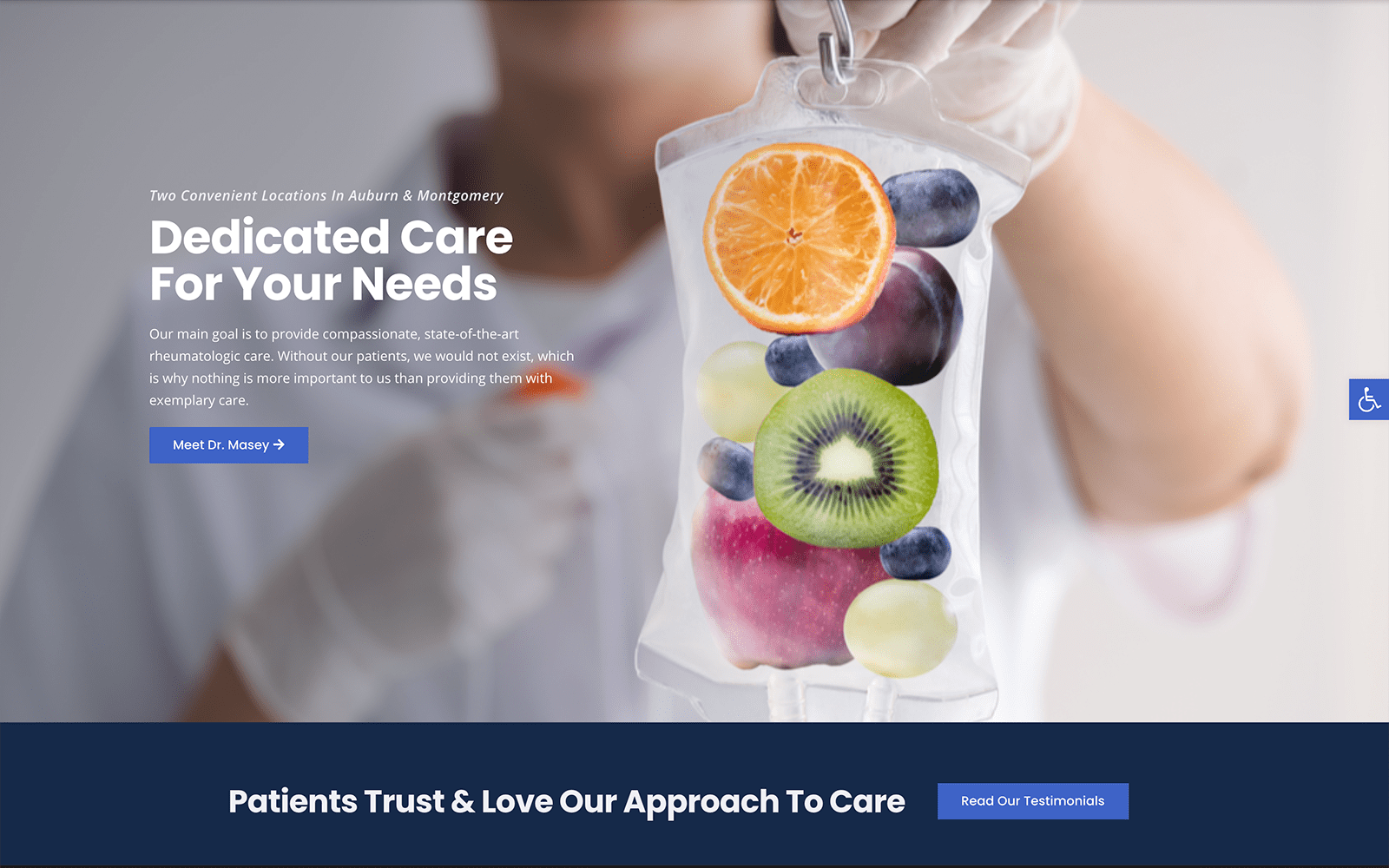 Website Screenshot with Vitamin IV