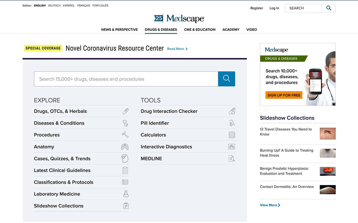 Www.medscape.com Screenshot