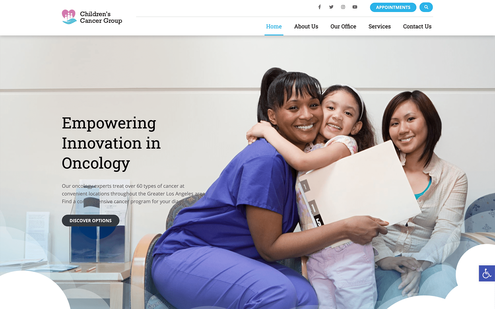 Childrens Cancer Group Website Designed By O360®