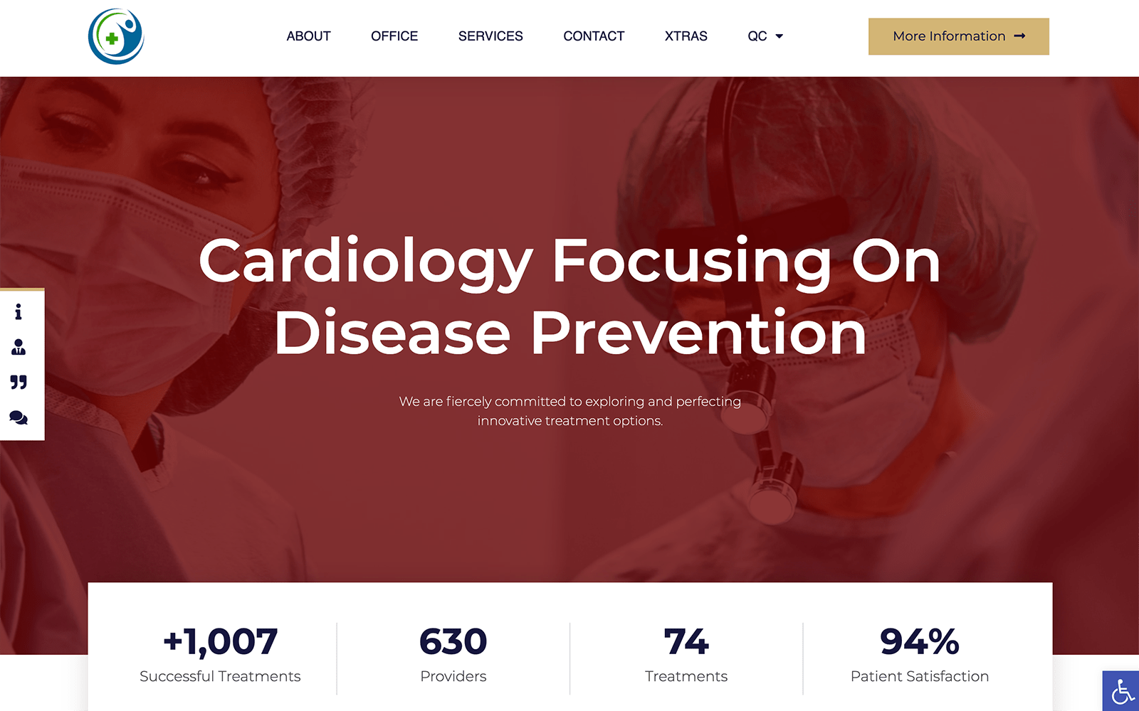 Cardiology Red Website Hero Image