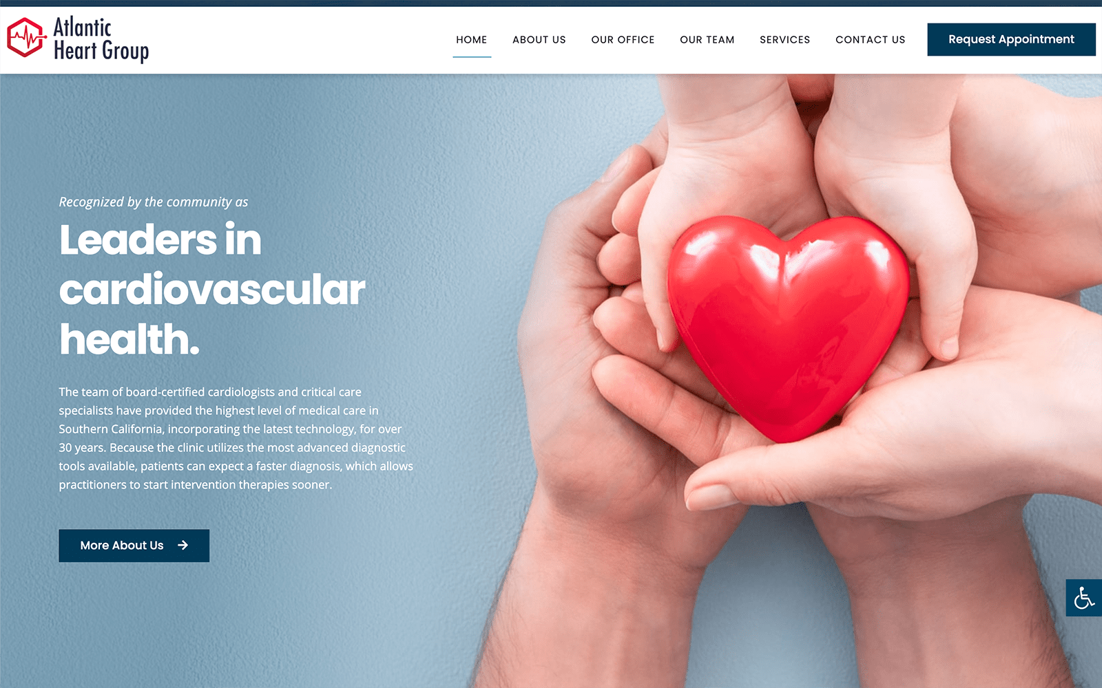 Atlantic Heart Group Website Screenshot