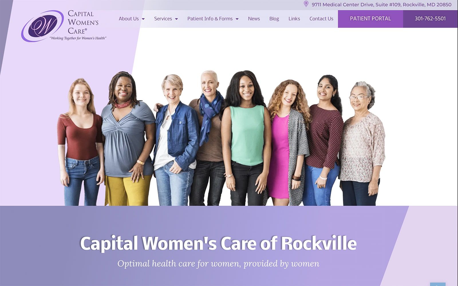 Capital Women's Care Website Screenshot