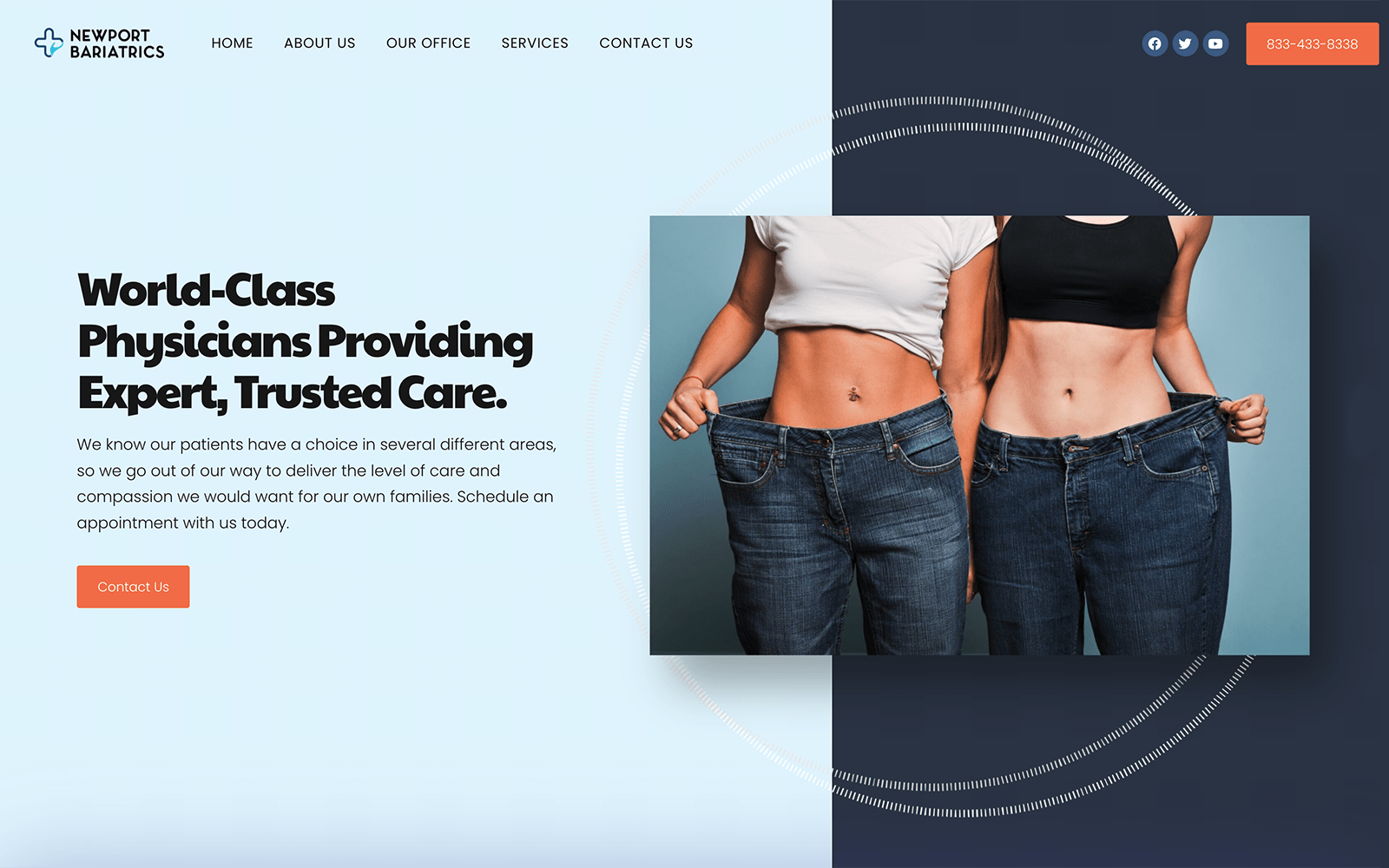 Blue Bariatrics Website Screenshot