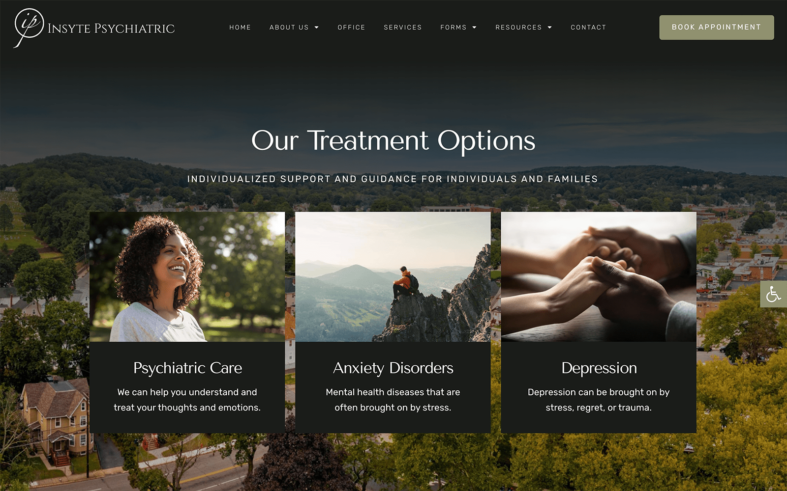 Insyte Psychiatric Website Screenshot