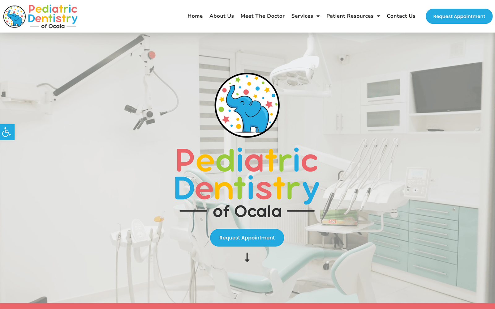 Pediatric Dentistry Website Screenshot