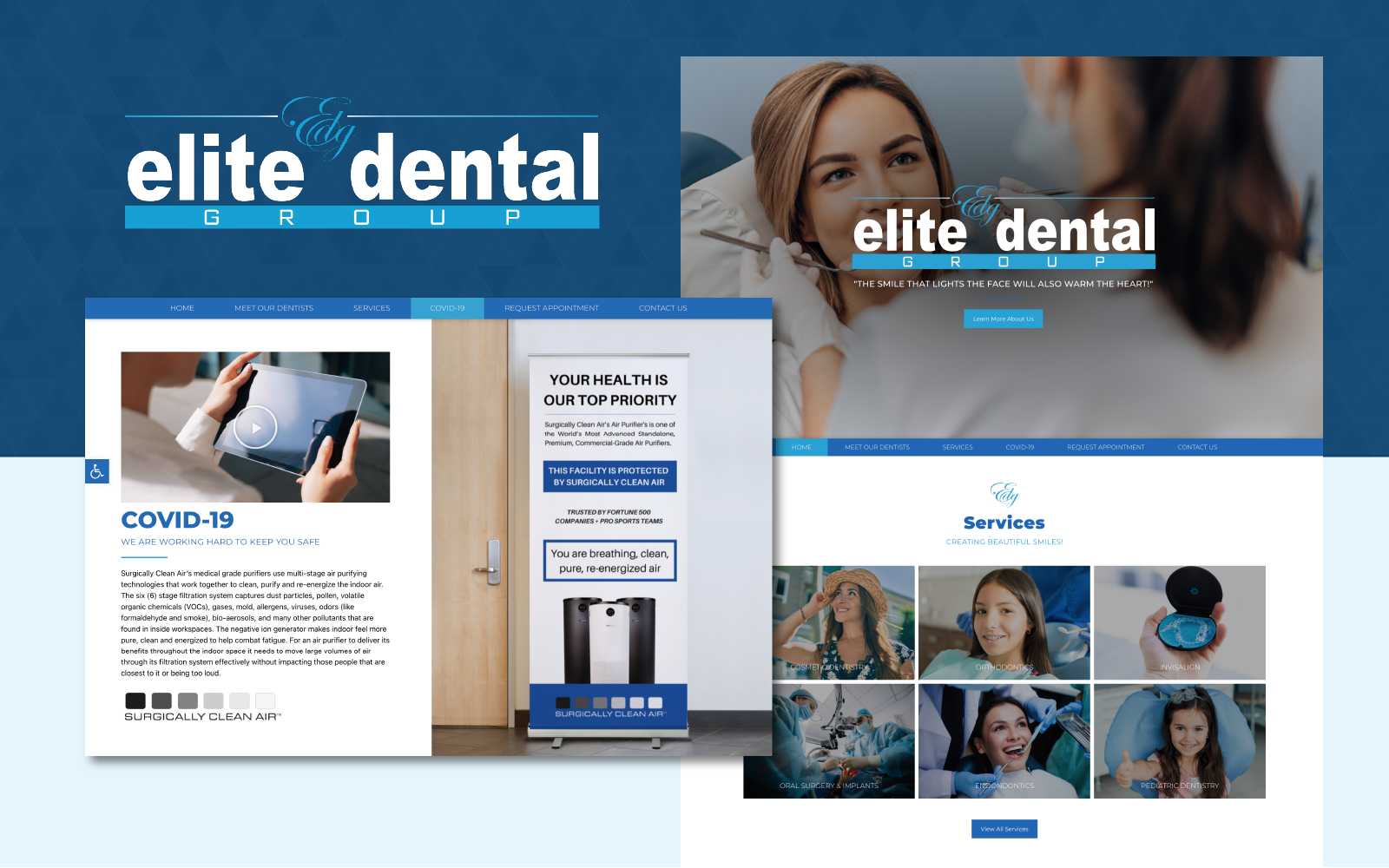 Blue Dental Website Design