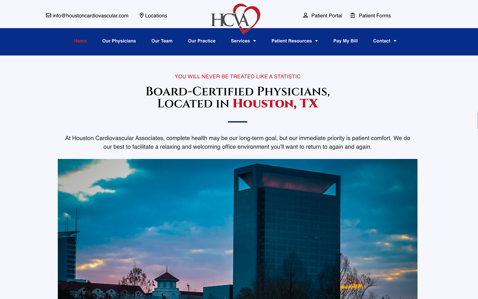 Houston Cardiovascular Associates Website