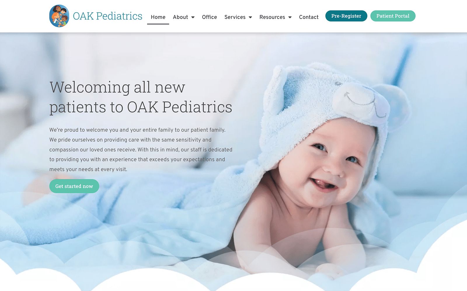 Website with Baby Photo