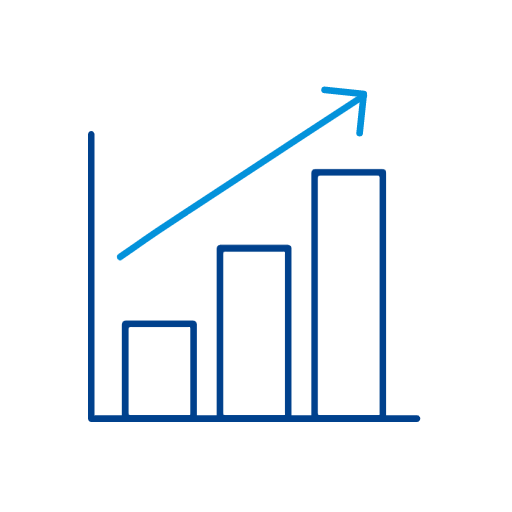 Blue Outline Of Bar Graph