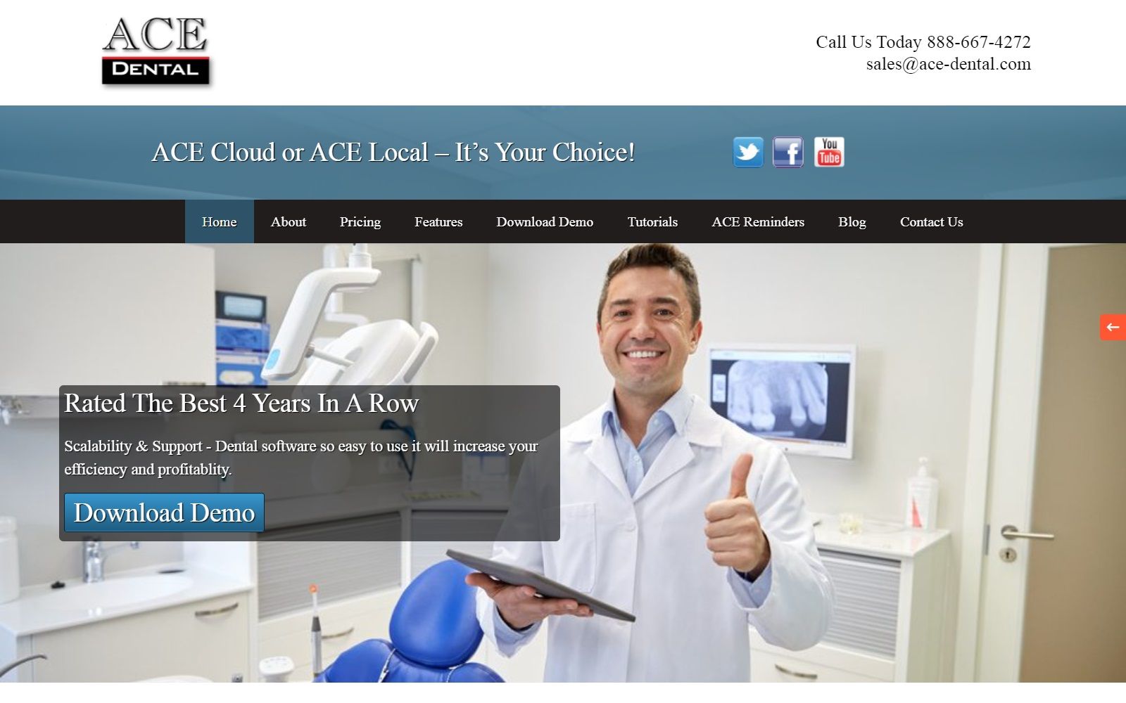 The Screenshot Of Ace Dental Website