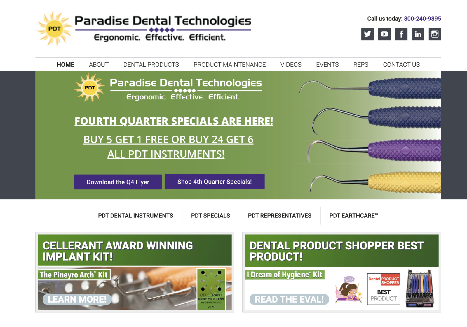 Paradise Dental Technologies Website
