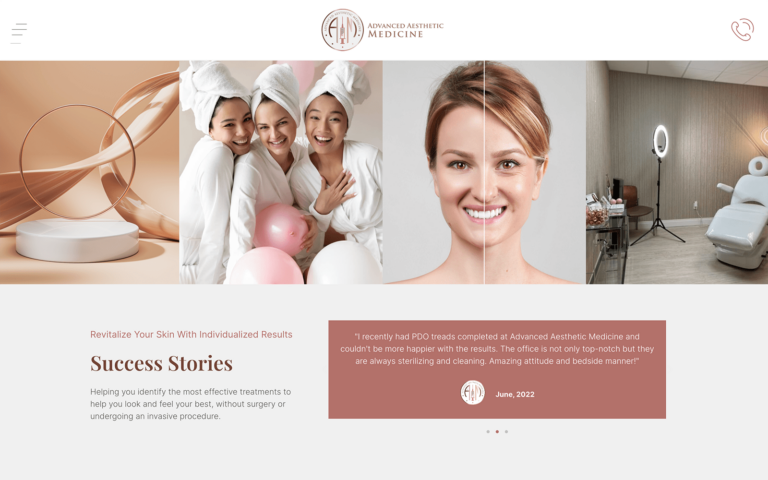 Pink Website with 4 female photos