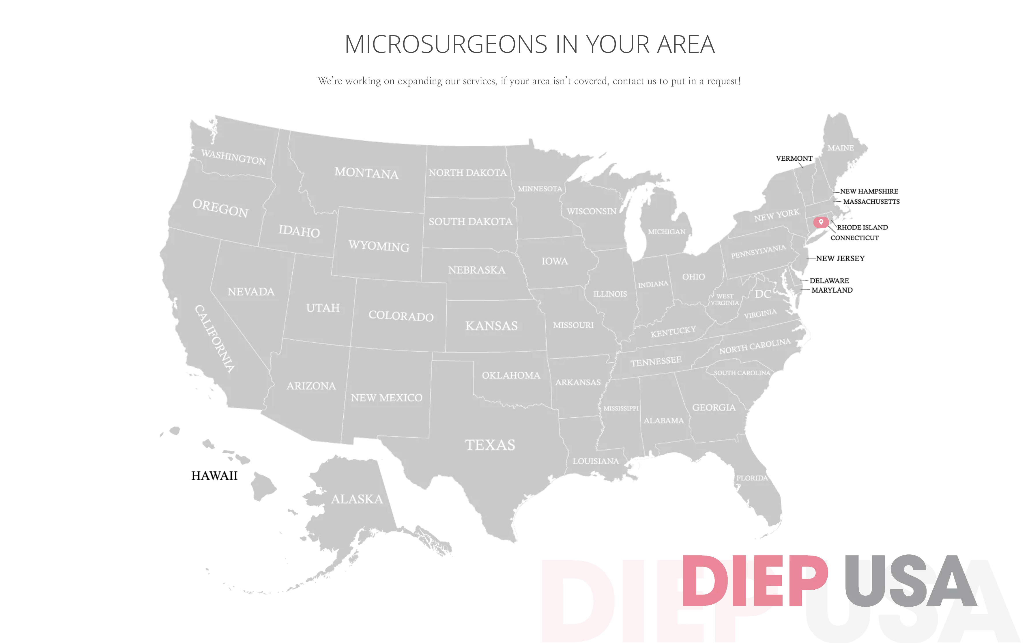 Map of America on White Background