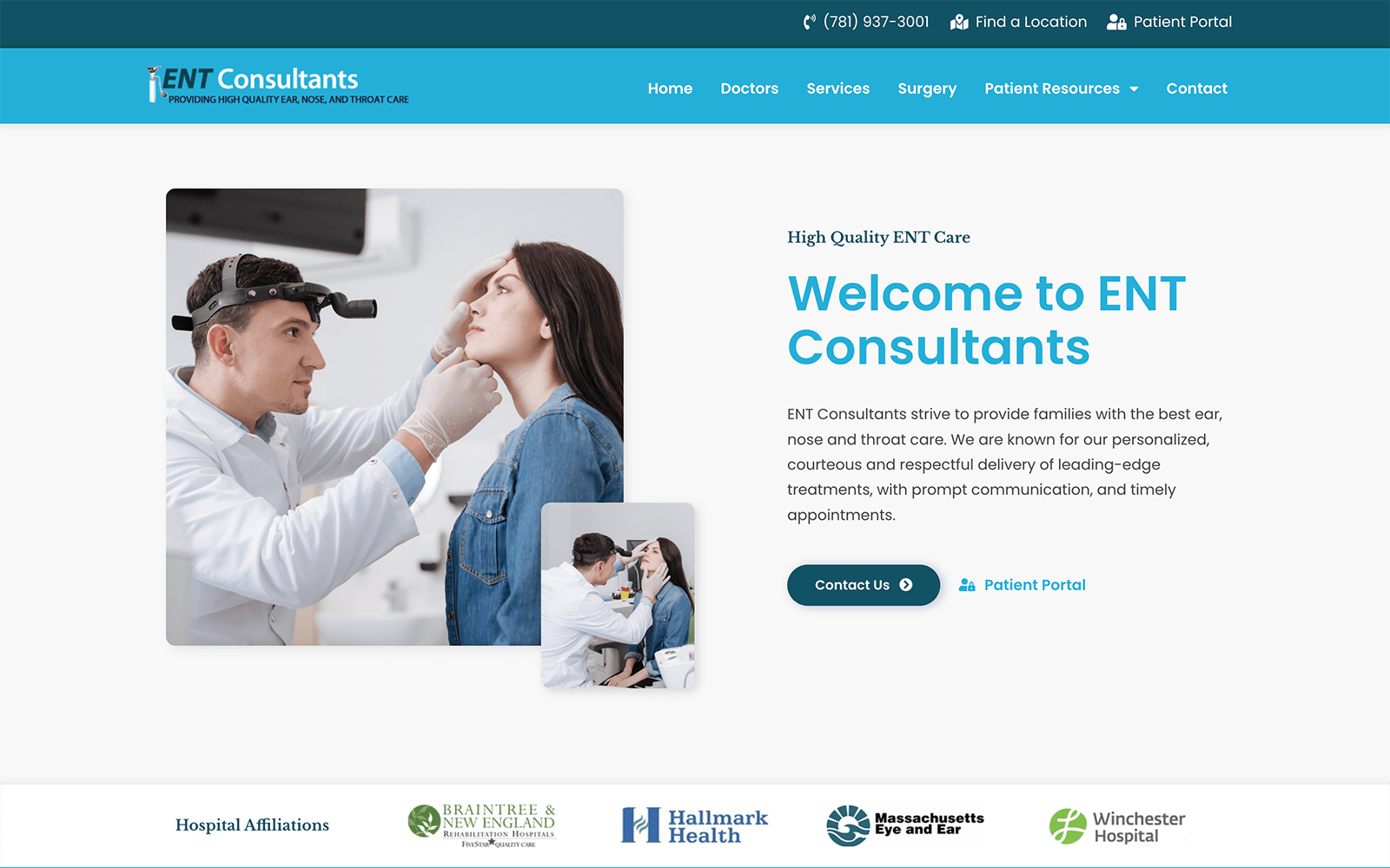 White and Bright EnT Website
