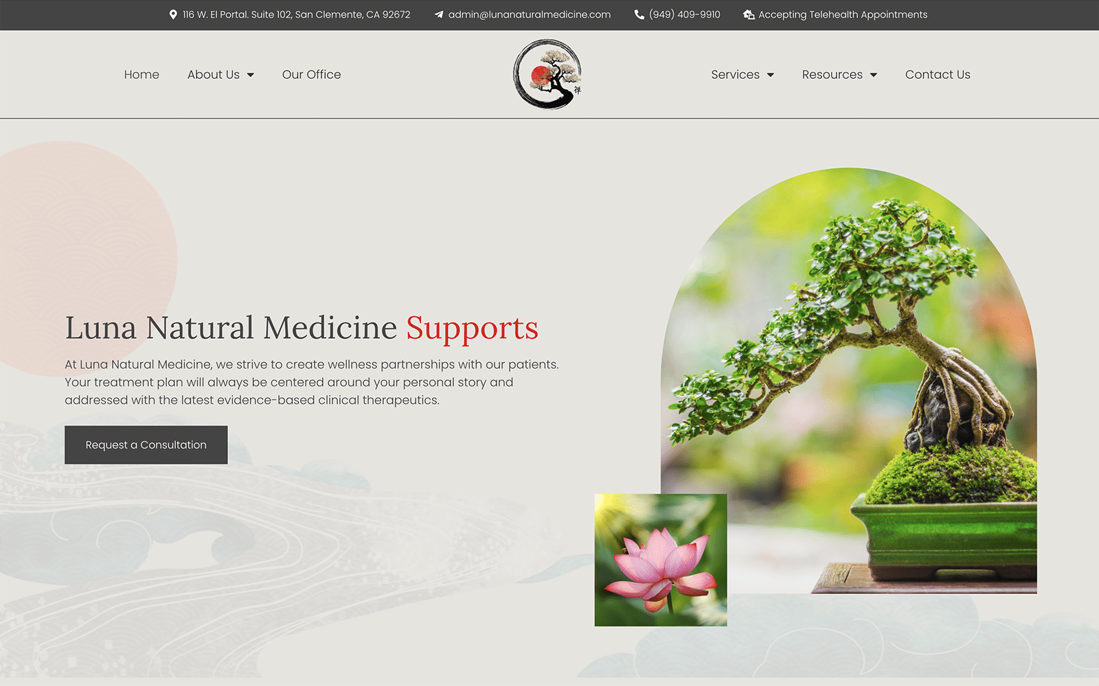 Japanese Inspired natural Website