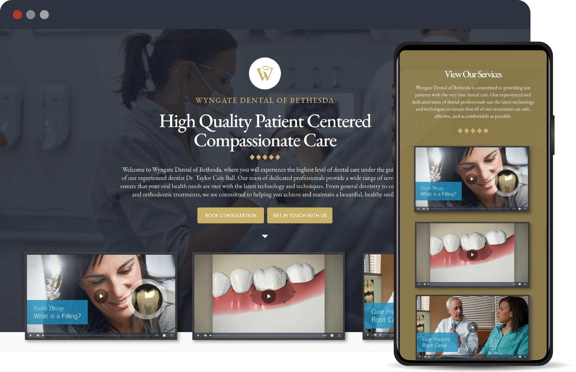 Dental Website Showcasing Videos