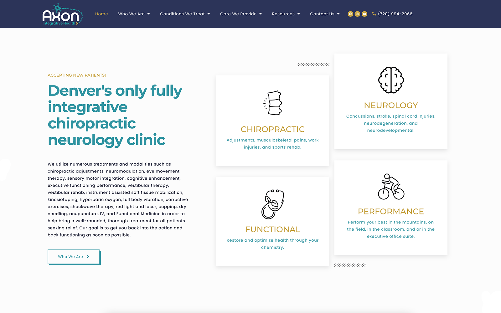 Blue Modern Integrative Medicine Website