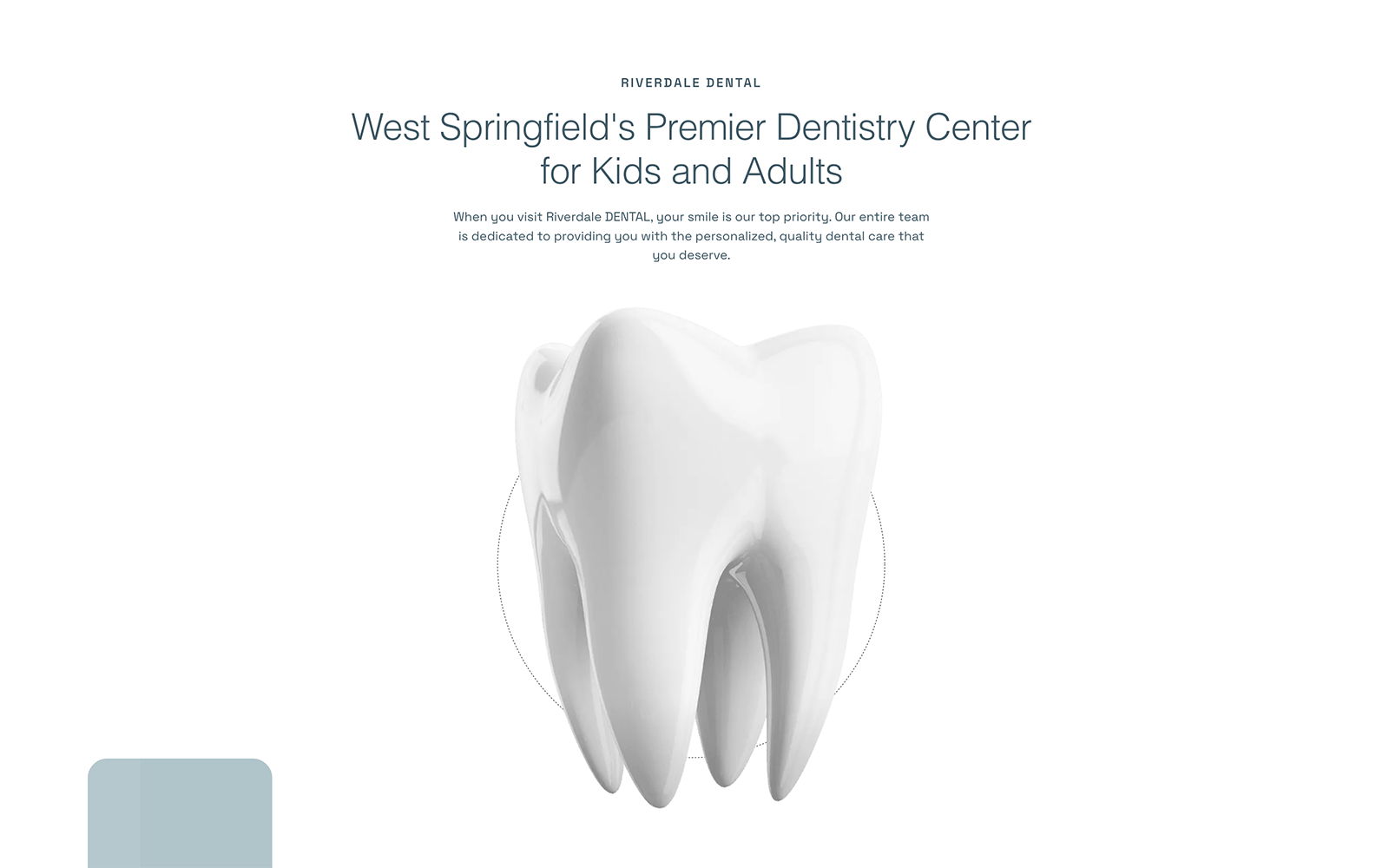 White Minimalist Website with tooth