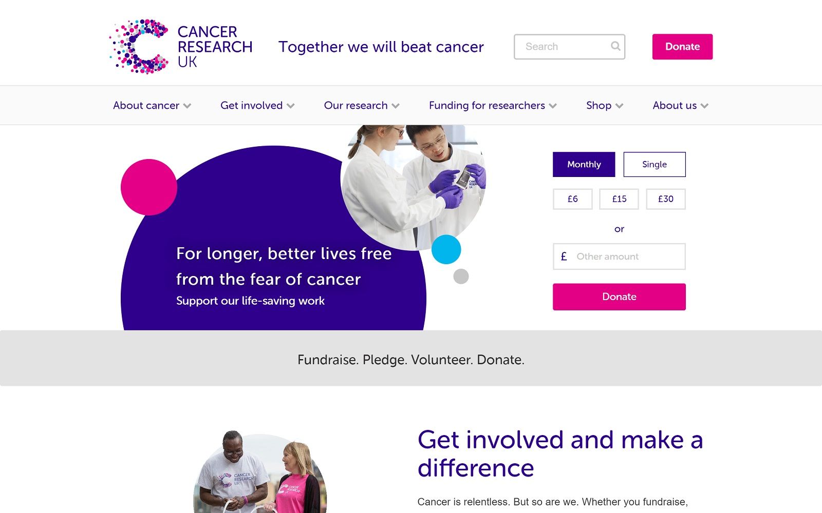 Cancerresearchuk.org Screenshot