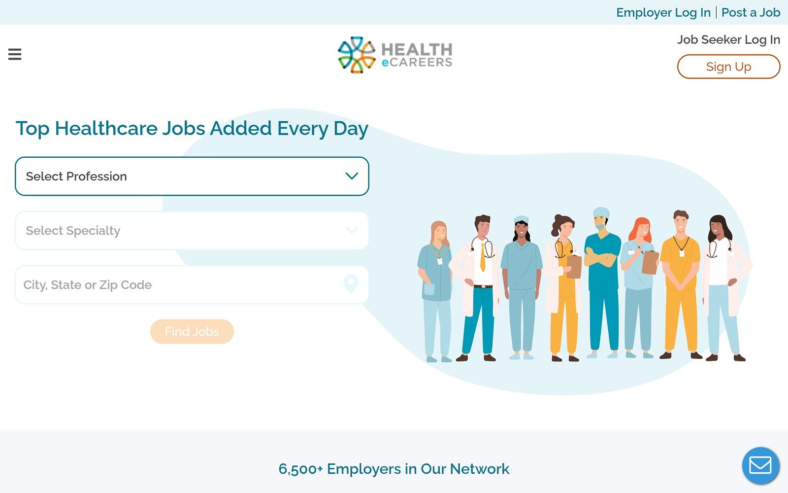 Healthecareers.com Screenshot