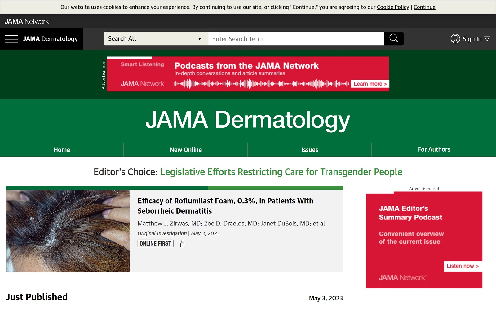 Jamanetwork.com_Journals_Jamadermatology Screenshot