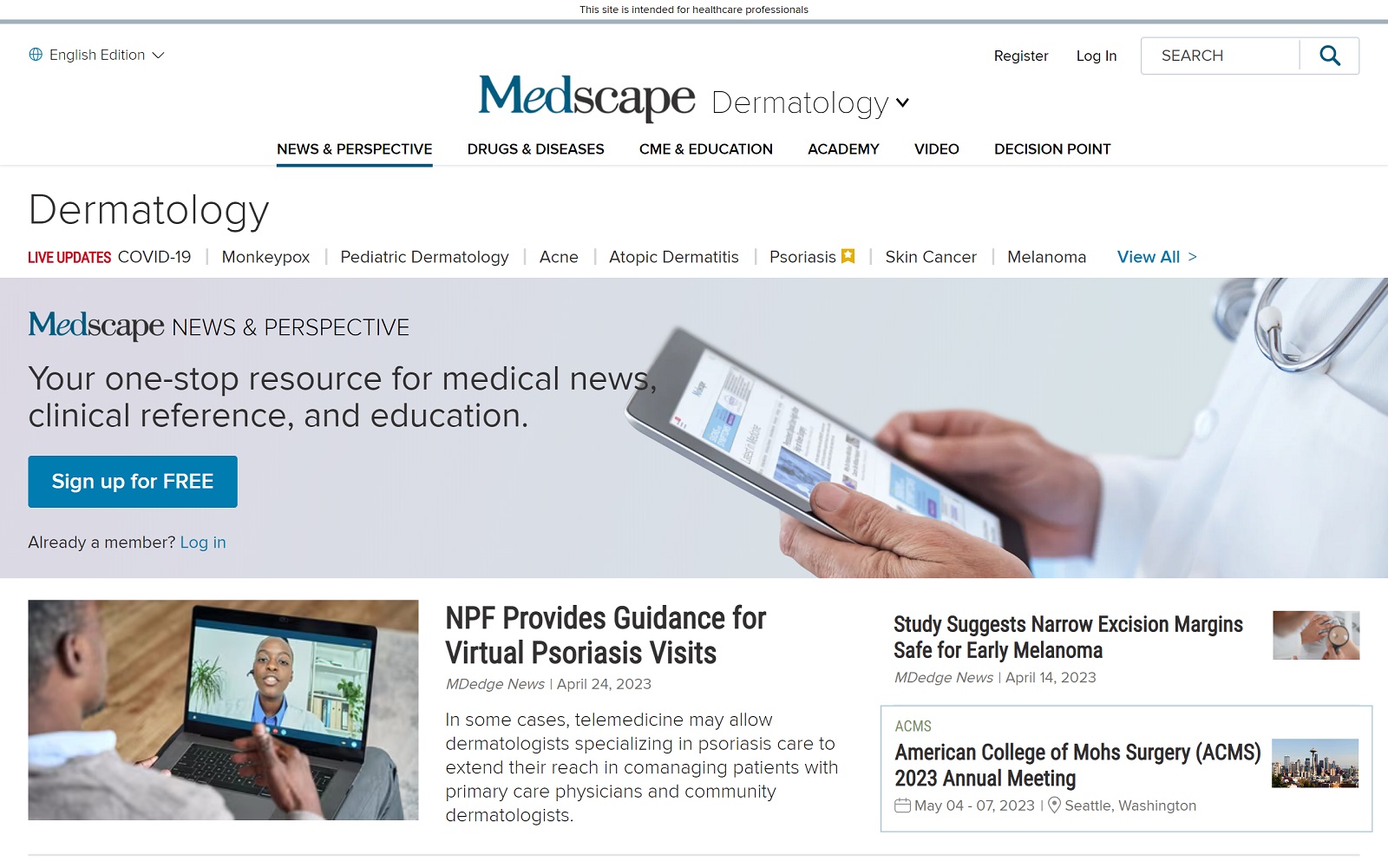 Medscape.com_Dermatology Screenshot