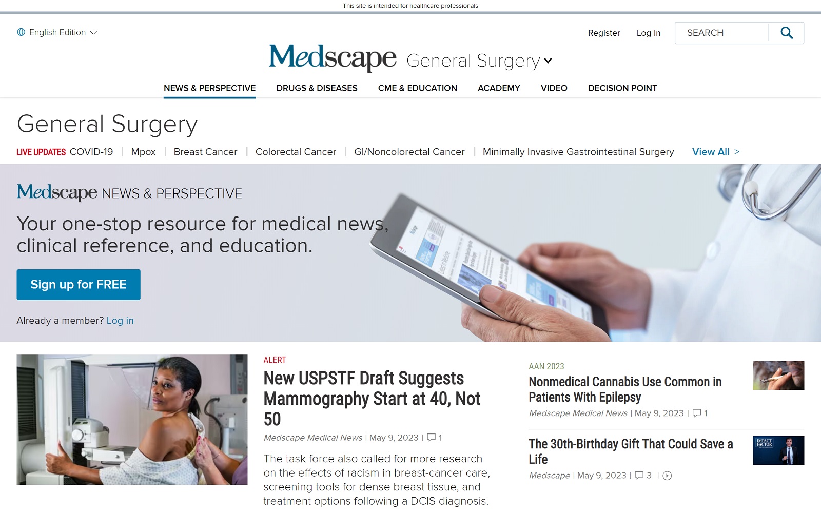 Medscape.com_Generalsurgery Screenshot