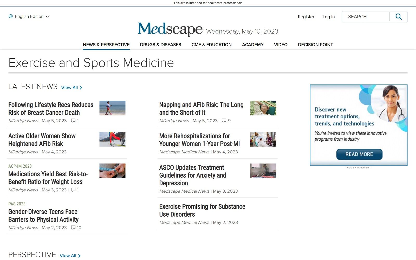 Medscape.com_Resource_Sportsmed Screenshot
