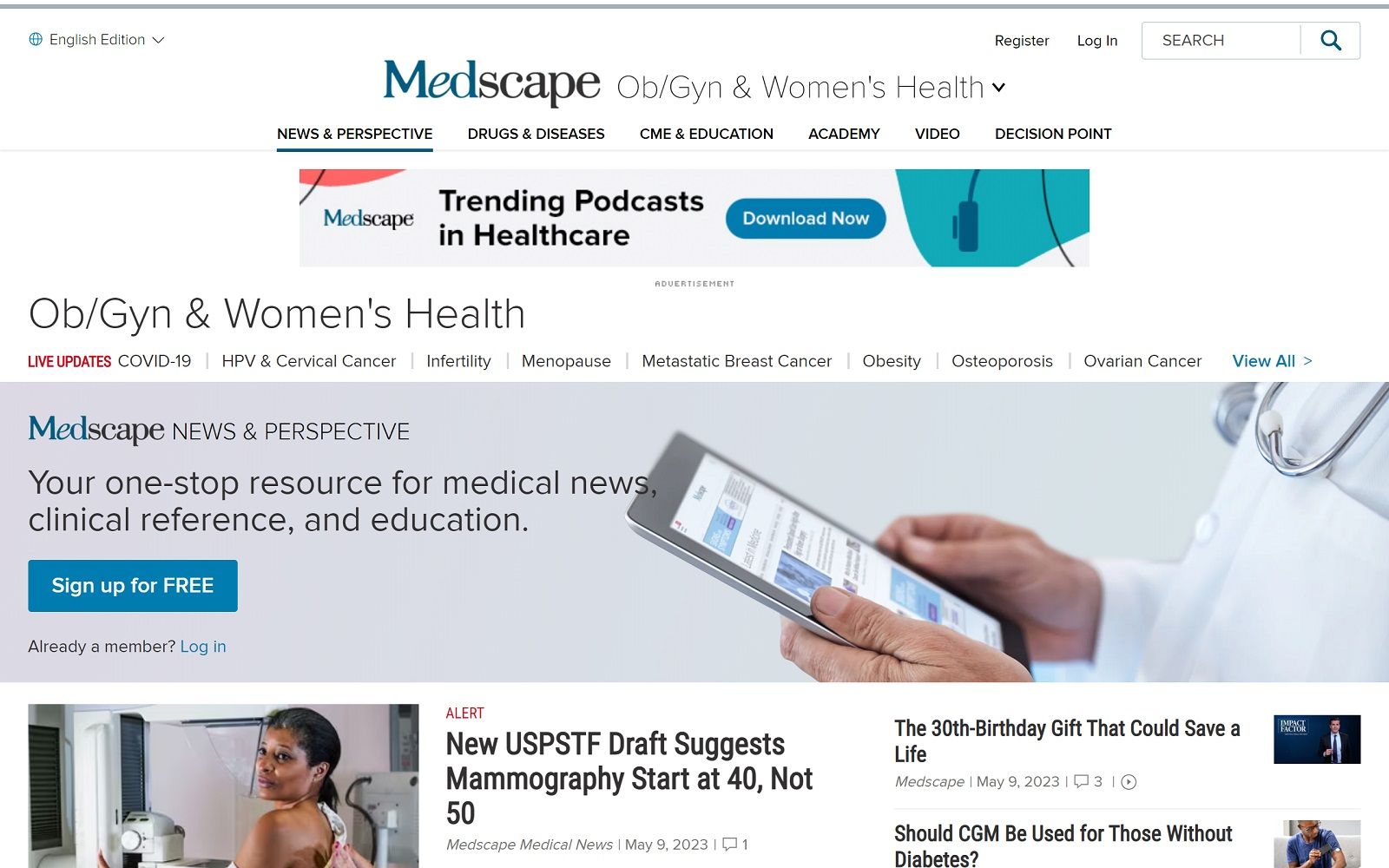 Medscape.com_Womenshealth Screenshot