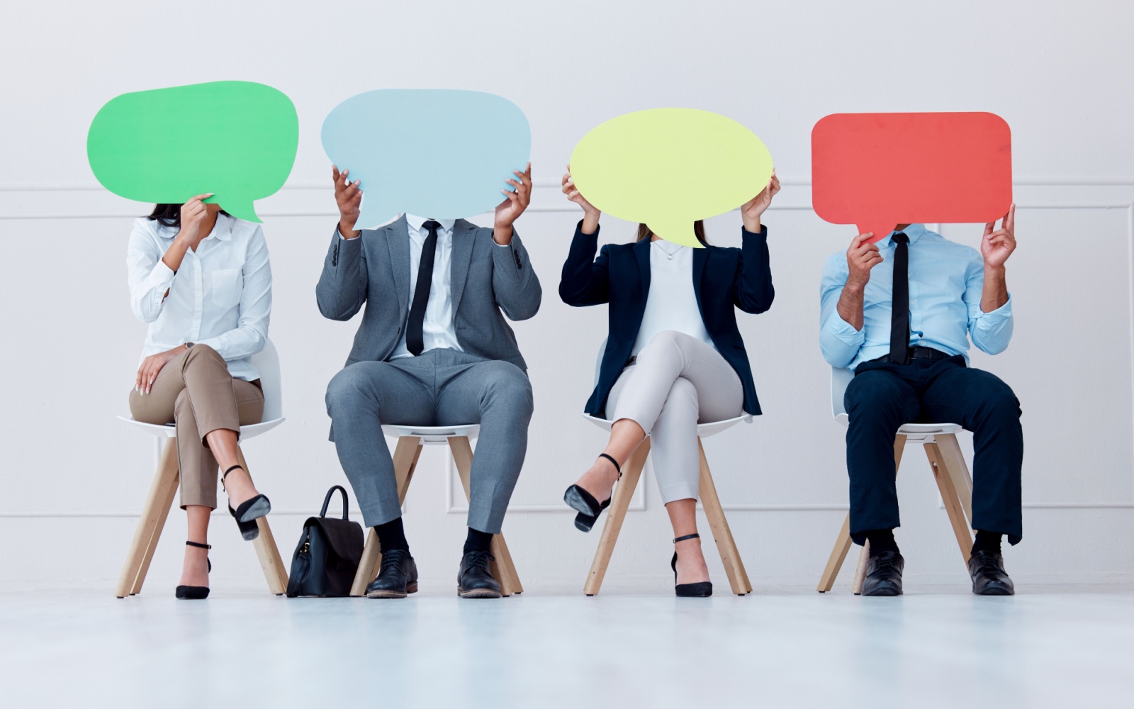 People With Speech Bubbles Representing Brand Voice