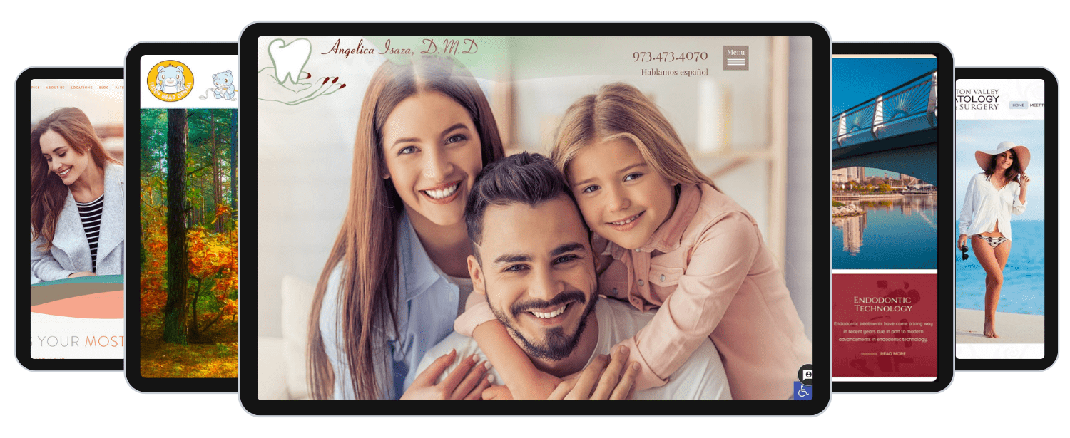 Examples of 5 exclusive orthodontic websites done by O360