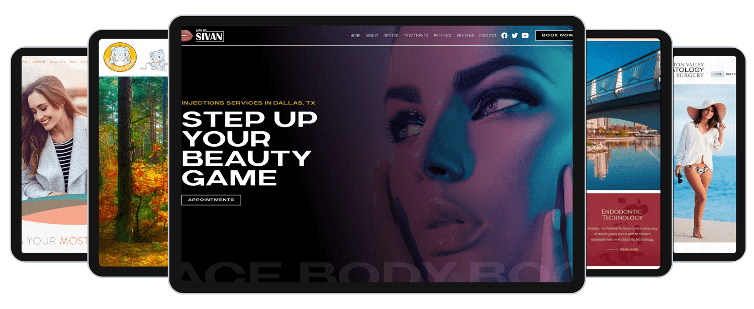 Examples of 5 exclusive radiology websites done by O360
